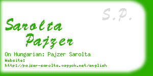 sarolta pajzer business card